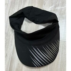 Gaiam Womens Black Reflective Striped Yoga Running Athletic Headband Wide Fit